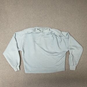 Remain Birger Christensen Light Blue Puff Shoulder Padded Sweatshirt Size small